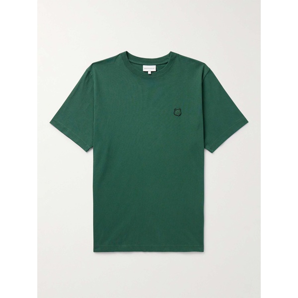 메종키츠네 MAISON KITSUNEE Logo-Appliqued Cotton-Jersey T-Shirt 1647597315731563