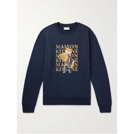 MAISON KITSUNEE Logo-Print Cotton-Jersey Sweatshirt 1647597315735001