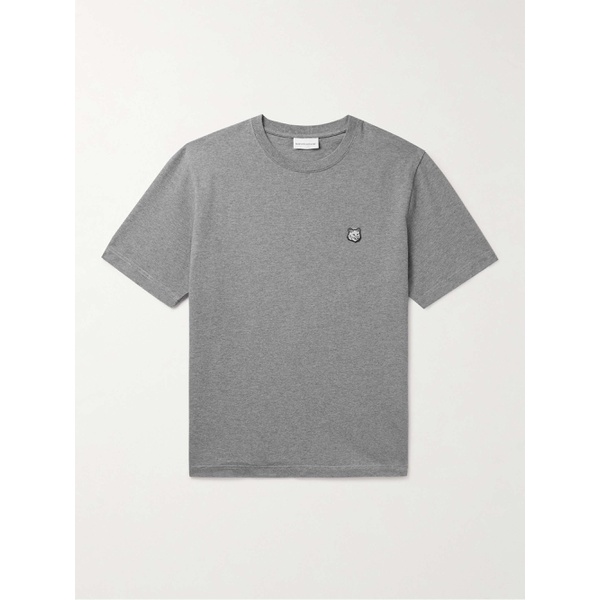 메종키츠네 MAISON KITSUNEE Logo-Appliqued Cotton-Jersey T-Shirt 1647597315735020