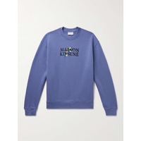 MAISON KITSUNEE Logo-Print Embroidered Cotton-Jersey Sweatshirt 1647597315735067