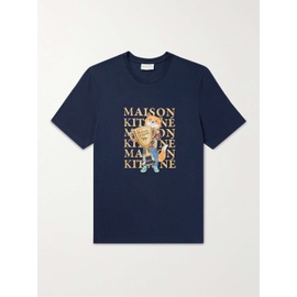 MAISON KITSUNEE Logo-Print Cotton-Jersey T-Shirt 1647597315735098