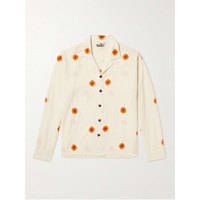 KARTIK RESEARCH Camp-Collar Embellished Embroidered Cotton Shirt 1647597315857145