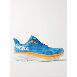 HOKA ONE ONE Clifton 9 Rubber-Trimmed Mesh Running Sneakers 1647597316584165
