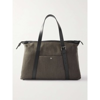 MISMO Leather-Trimmed Herringbone Canvas Holdall 1647597317708215