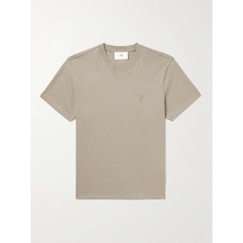 AMI PARIS ADC Logo-Embroidered Organic Cotton-Jersey T-Shirt 1647597318209146