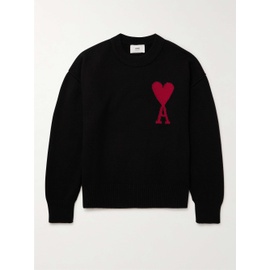 AMI PARIS Logo-Intarsia Virgin Wool Sweater 1647597318210060