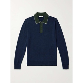 MR P. Colour-Block Merino Wool Polo Shirt 1647597318626982