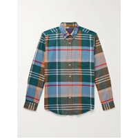 PORTUGUESE FLANNEL Realm Button-Down Collar Checked Cotton-Flannel Shirt 1647597318957313