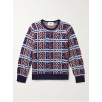 CORRIDOR Checked Merino Wool-Blend Sweater 1647597319029211