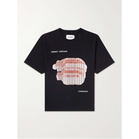 CORRIDOR Tripmas Logo-Print Organic Cotton-Jersey T-Shirt 1647597319029471