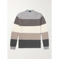 INCOTEX Striped Ribbed Wool Sweater 1647597319044623