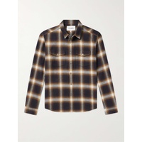 FRAME Checked Brushed Cotton-Flannel Shirt 1647597319485172