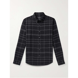 CLUB MONACO Slim-Fit Button-Down Collar Checked Cotton-Flannel Shirt 1647597319556192
