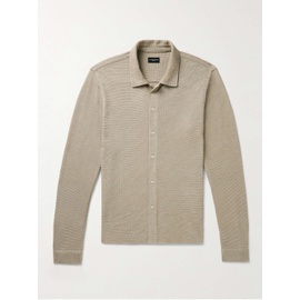 CLUB MONACO Slim-Fit Waffle-Knit Cotton-Blend Shirt 1647597319556202