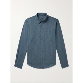 CLUB MONACO Slim-Fit Button-Down Collar Puppytooth Cotton-Flannel Shirt 1647597319556211