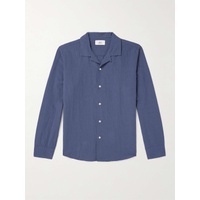 MR P. Convertible-Collar Striped Cotton and Linen-Blend Shirt 1647597320042149