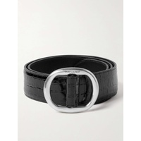 생로랑 SAINT LAURENT 4cm Croc-Effect Patent-Leather Belt 1647597320325708