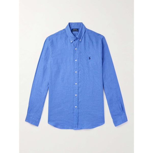 폴로랄프로렌 폴로 랄프 로렌 POLO RALPH LAUREN Button-Down Collar Logo-Embroidered Linen Shirt 1647597320400076