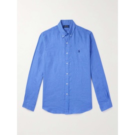 폴로 랄프 로렌 POLO RALPH LAUREN Button-Down Collar Logo-Embroidered Linen Shirt 1647597320400076