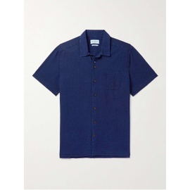 OLIVER SPENCER Riviera Indigo-Dyed Cotton-Seersucker Shirt 1647597320486768