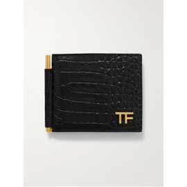 톰포드 TOM FORD Logo-Embellished Croc-Effect Leather Billfold Wallet and Money Clip 1647597320508962