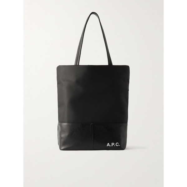  아페쎄 A.P.C. Camden Logo-Print Faux Leather-Trimmed Shell Tote 1647597320847966