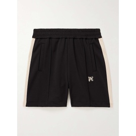 팜엔젤스 PALM ANGELS Wide-Leg Logo-Embroidered Striped Jersey Shorts 1647597321225224