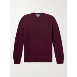 폴로 랄프 로렌 POLO RALPH LAUREN Logo-Embroidered Cable-Knit Cashmere Sweater 1647597321535239