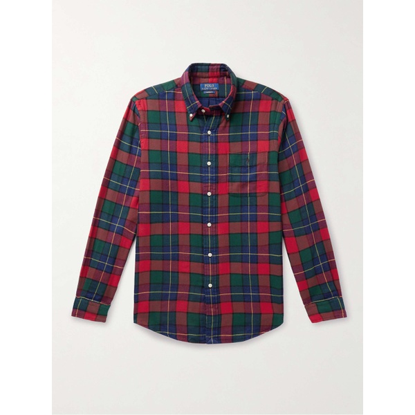 폴로랄프로렌 폴로 랄프 로렌 POLO RALPH LAUREN Button-Down Collar Checked Cotton-Flannel Shirt 1647597321535250