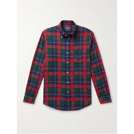 폴로 랄프 로렌 POLO RALPH LAUREN Button-Down Collar Checked Cotton-Flannel Shirt 1647597321535250