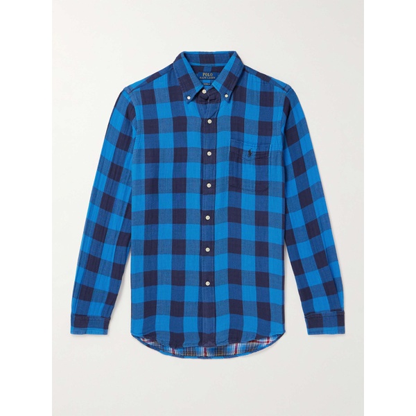 폴로랄프로렌 폴로 랄프 로렌 POLO RALPH LAUREN Button-Down Collar Checked Cotton-Flannel Shirt 1647597321535254