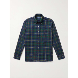폴로 랄프 로렌 POLO RALPH LAUREN Button-Down Collar Checked Cotton-Flannel Shirt 1647597321535255