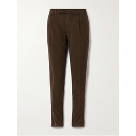 BOGLIOLI Slim-Fit Pleated Garment-Dyed Cotton-Blend Corduroy Suit Trousers 1647597322905617