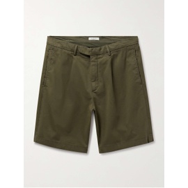 BOGLIOLI Straight-Leg Pleated Cotton-Blend Twill Bermuda Shorts 1647597322912641
