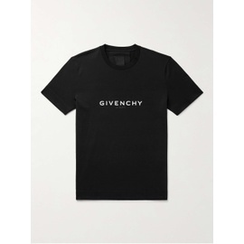지방시 GIVENCHY Logo-Print Cotton-Jersey T-Shirt 1647597322953647
