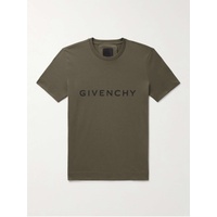지방시 GIVENCHY Slim-Fit Logo-Print Cotton-Jersey T-Shirt 1647597322955639