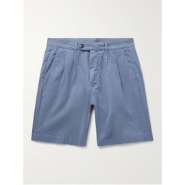 CANALI Straight-Leg Pleated Cotton-Blend Twill Bermuda Shorts 1647597322975180