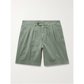 CANALI Straight-Leg Pleated Cotton-Blend Twill Bermuda Shorts 1647597322975402