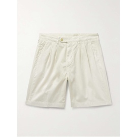 CANALI Straight-Leg Pleated Cotton-Blend Twill Bermuda Shorts 1647597322986973