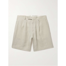 LARDINI Straight-Leg Pleated Linen Shorts 1647597323060984