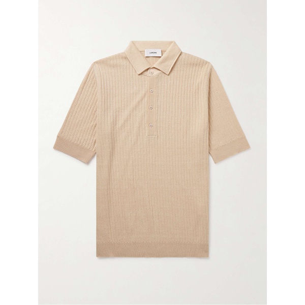  LARDINI Slim-Fit Ribbed Linen and Cotton-Blend Polo Shirt 1647597323083045