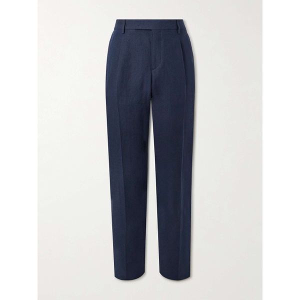  LARDINI Straight-Leg Pleated Linen Suit Trousers 1647597323083164