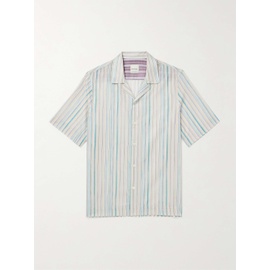 폴스미스 PAUL SMITH Convertible-Collar Striped Cotton-Poplin Shirt 1647597323141023
