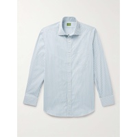 SID MASHBURN Cutaway-Collar Striped Cotton-Poplin Shirt 1647597323398398