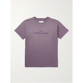 메종마르지엘라 MAISON MARGIELA Logo-Embroidered Cotton-Jersey T-Shirt 1647597323553411