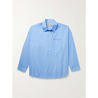 마르니 MARNI Logo-Print Cotton-Poplin Shirt 1647597323562296