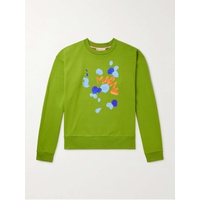 마르니 MARNI Logo-Print Cotton-Jersey Sweatshirt 1647597323562304