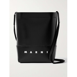 마르니 MARNI Logo-Print Textured-Leather Bucket Bag 1647597323574035