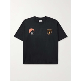 루드 RHUDE + Automobili Lamborghini Moonlight Logo-Print Cotton-Jersey T-Shirt 1647597323585936