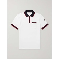 몽클레어 MONCLER Logo-Appliqued Cotton-Pique Polo Shirt 1647597323585949